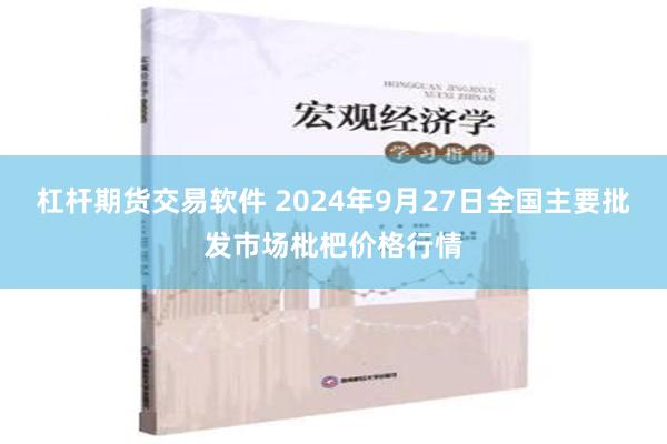 杠杆期货交易软件 2024年9月27日全国主要批发市场枇杷价格行情