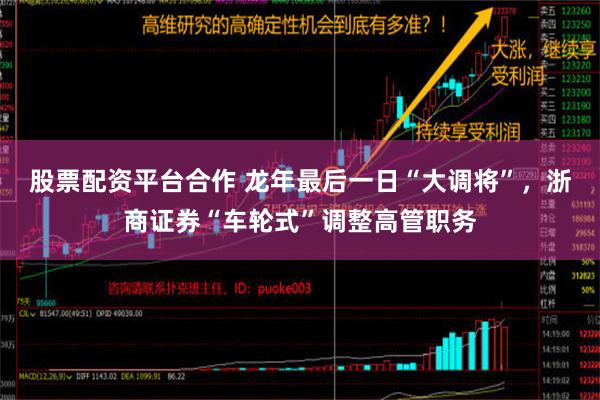 股票配资平台合作 龙年最后一日“大调将”，浙商证券“车轮式”调整高管职务